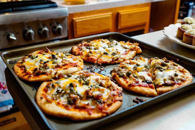 Pizza Quattro Formaggi mit vier Käsesorten